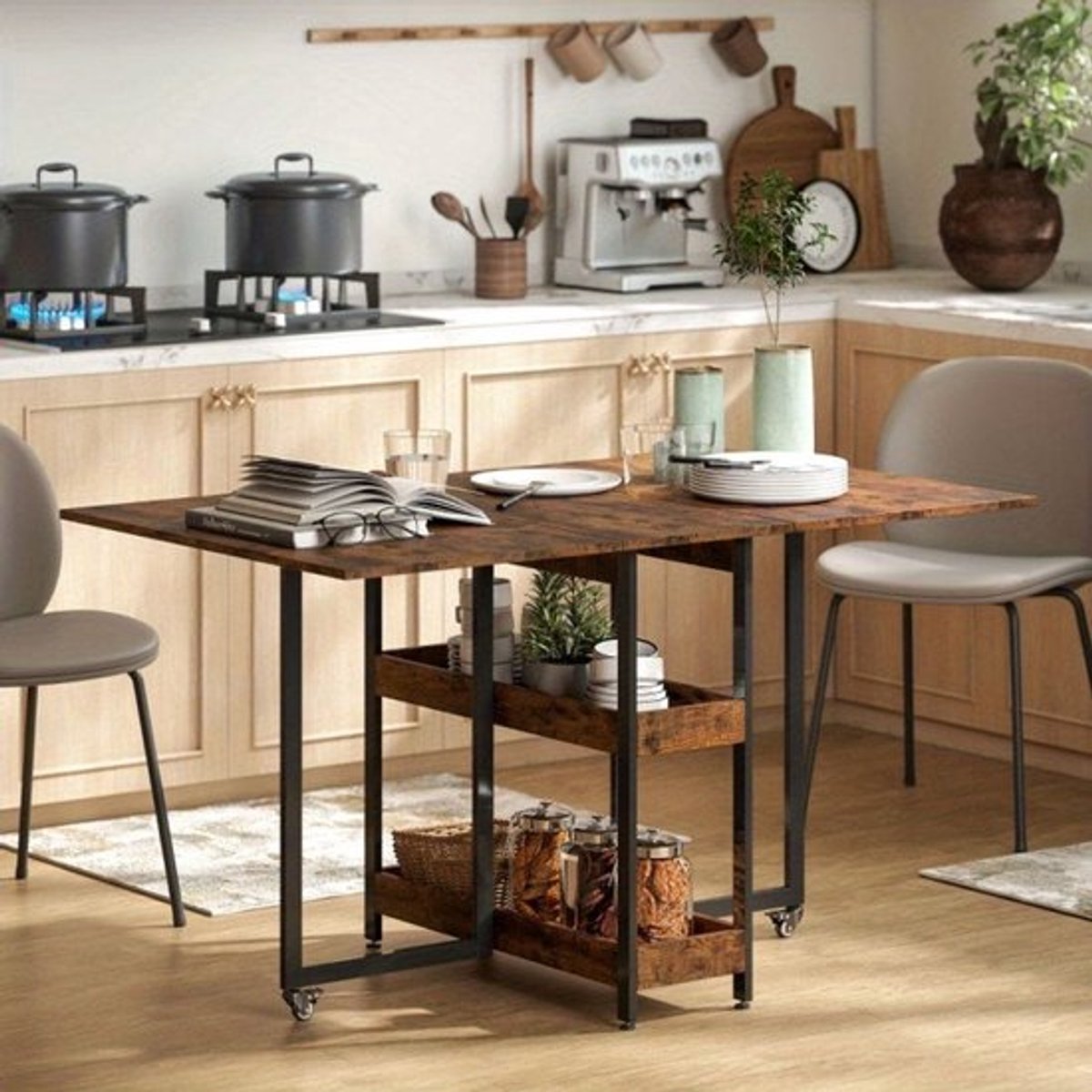 Opvouwbare Eettafel – Klaptafel – Uitschuifbare Tafel – Tuintafel – Tafeltje – Rustieke Br