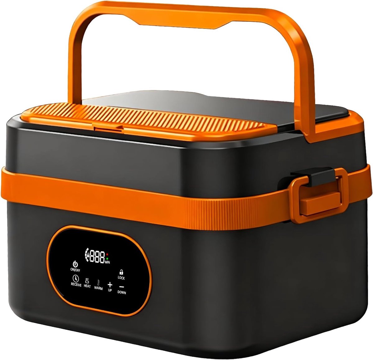 SnelShoppen - Elektrische Lunch Box Voor Volwassenen - Batterij Heated RVS Lunch Box - Oplaadbare Zelfverwarmende Lunchwarmer Voor Werk, Kantoor, Camp