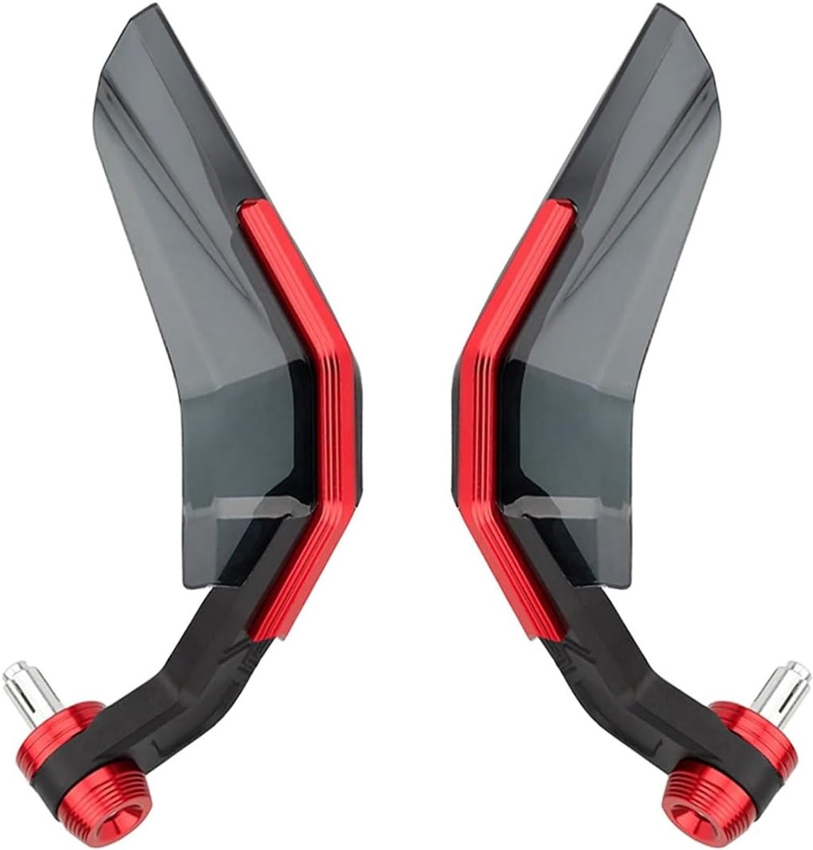 Handbescherming voor motorfiets 7/8 inch (22 mm) winddichte stuurbescherming met windscherm voor rem en koppelingshendel bescherming, rood