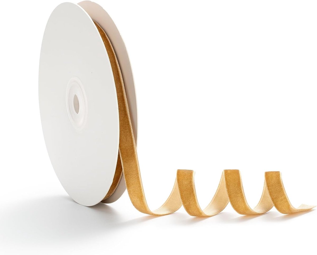 fluweel lint cadeaulint fluwelen lint fluwelen band 1 cm x 9 m cadeaulinten fluwelen linten lichtbruin