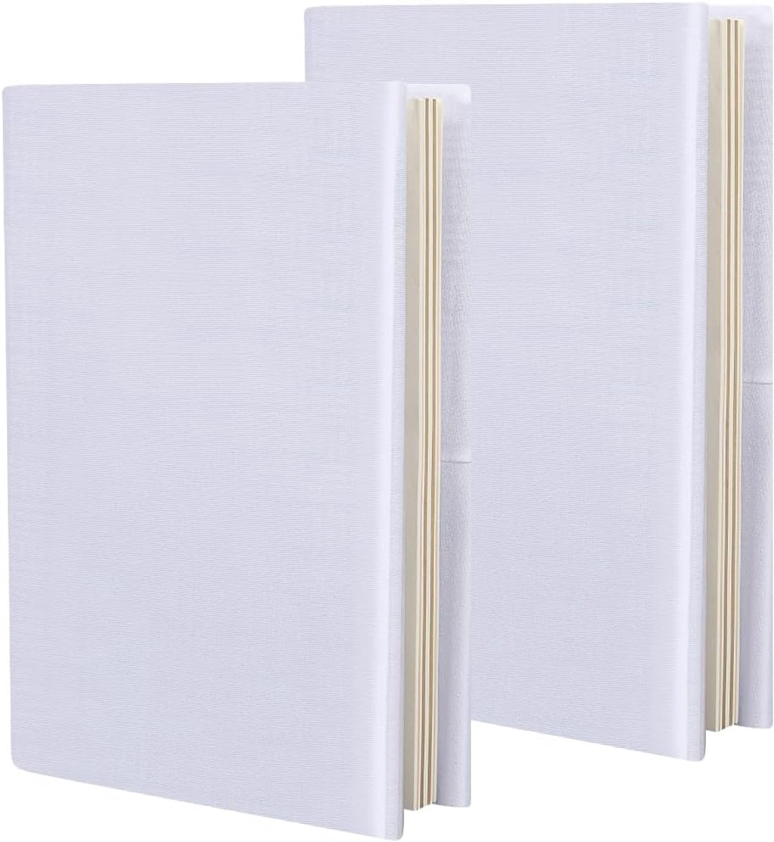 craspire 2 stuks elastische boekhoes, rekbare boekhoes, dekt 17 x 13 inch notebook wrap sleeve tot 7 x 23 inch, rechthoekig, wit, stof, herbruikbare beschermhoes voor hardcover, boeken, paperback