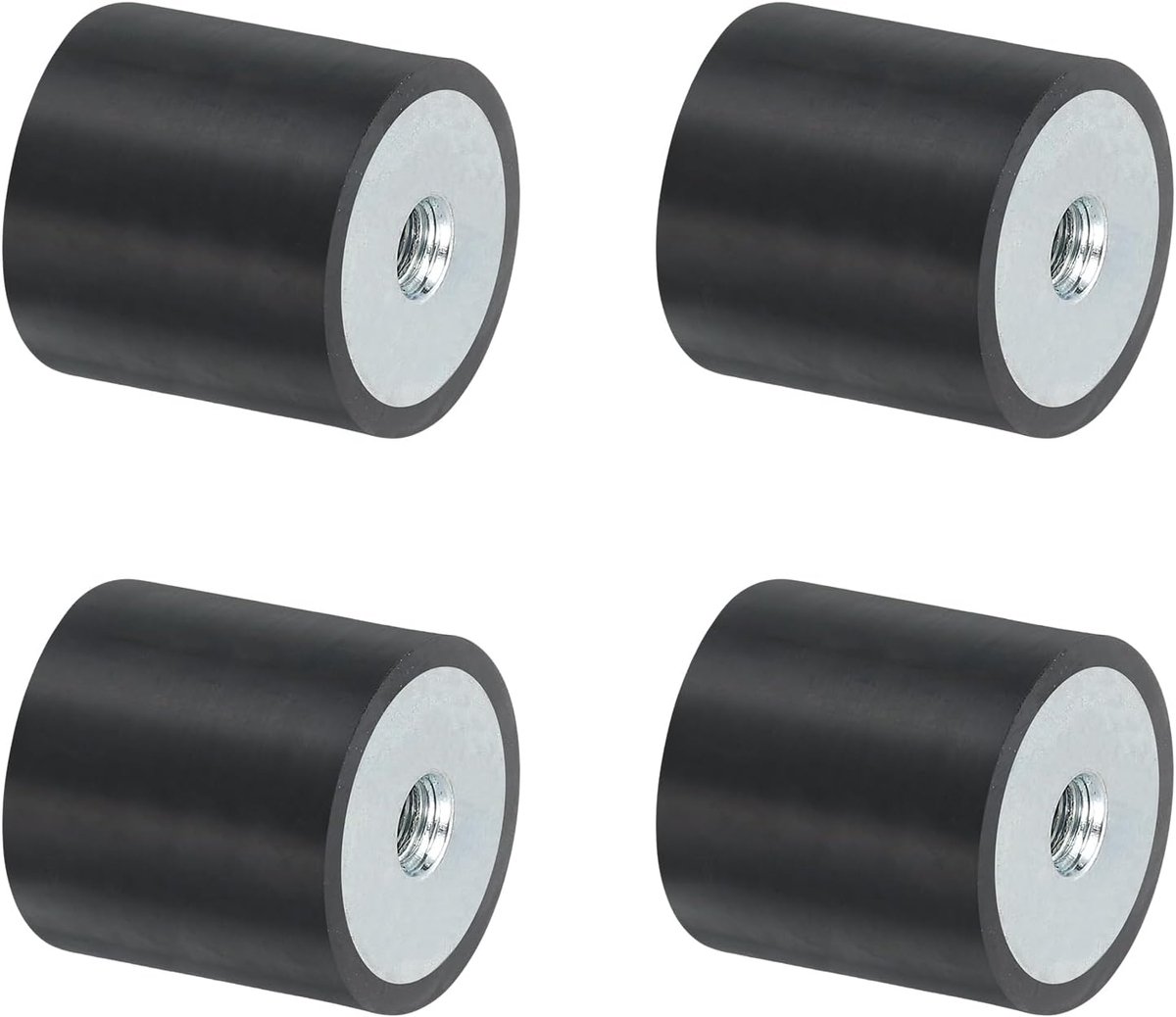 4 stuks 25 x 25 mm M6 rubberen houders met vrouwelijke schroefdraad, trillingsisolator, vervangt trillingsdempingslagers, stil plat voetblok