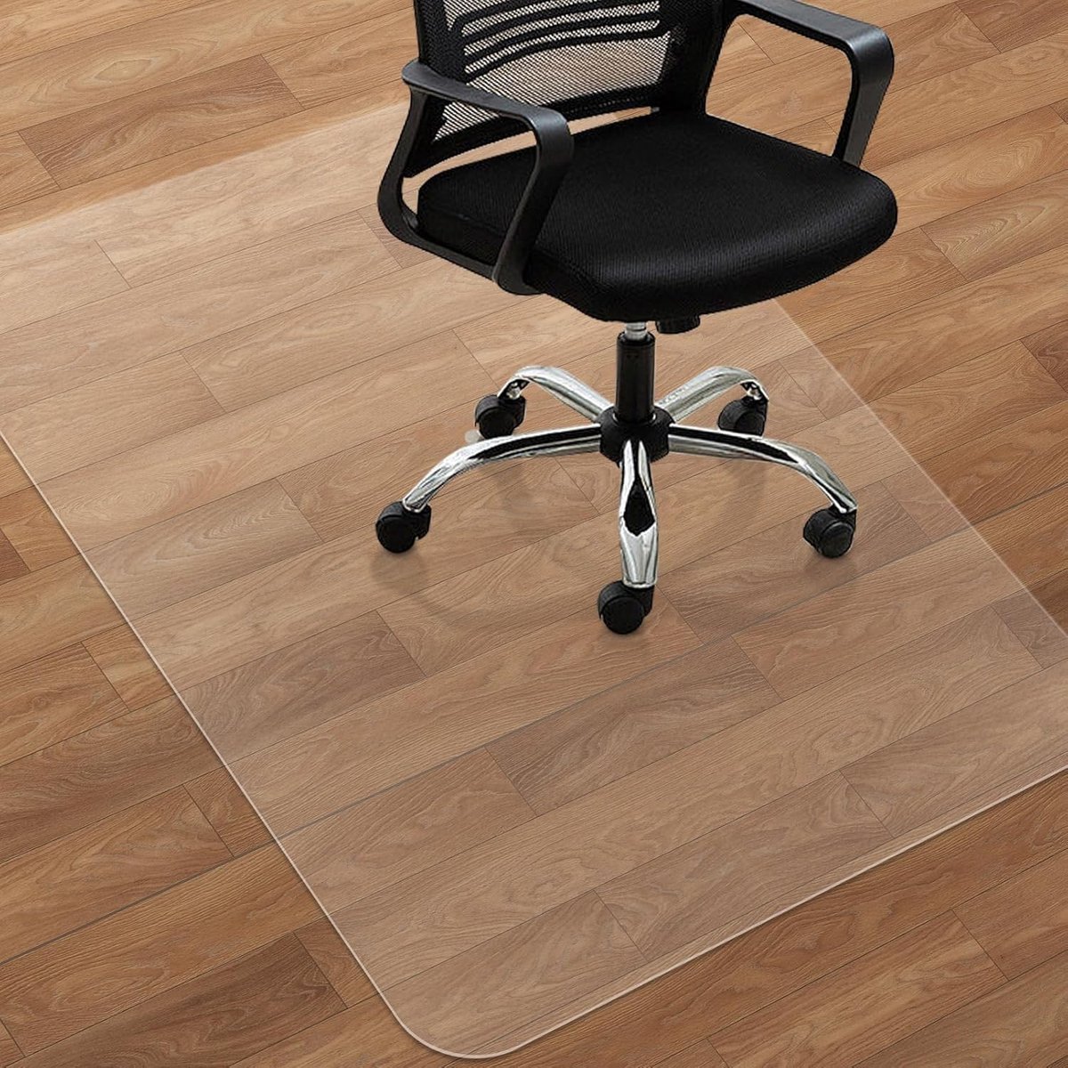 Bureaustoelmat voor harde vloeren - 45 inch x 53 inch, zwaar belastbare transparante hout/tegelvloerbeschermer PVC transparant