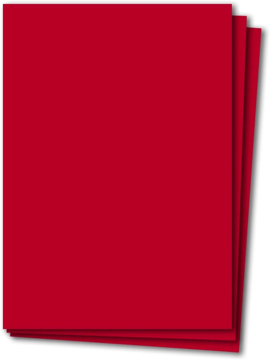 100 vellen gekleurd karton, DIN A4, rood, 240 g/m² dik knutselkarton, 21,0 x 29,7 cm, karton, om te knutselen, voor fotoalbum, menukaart, bedrukbaar, doe-het-zelf, creatief zijn