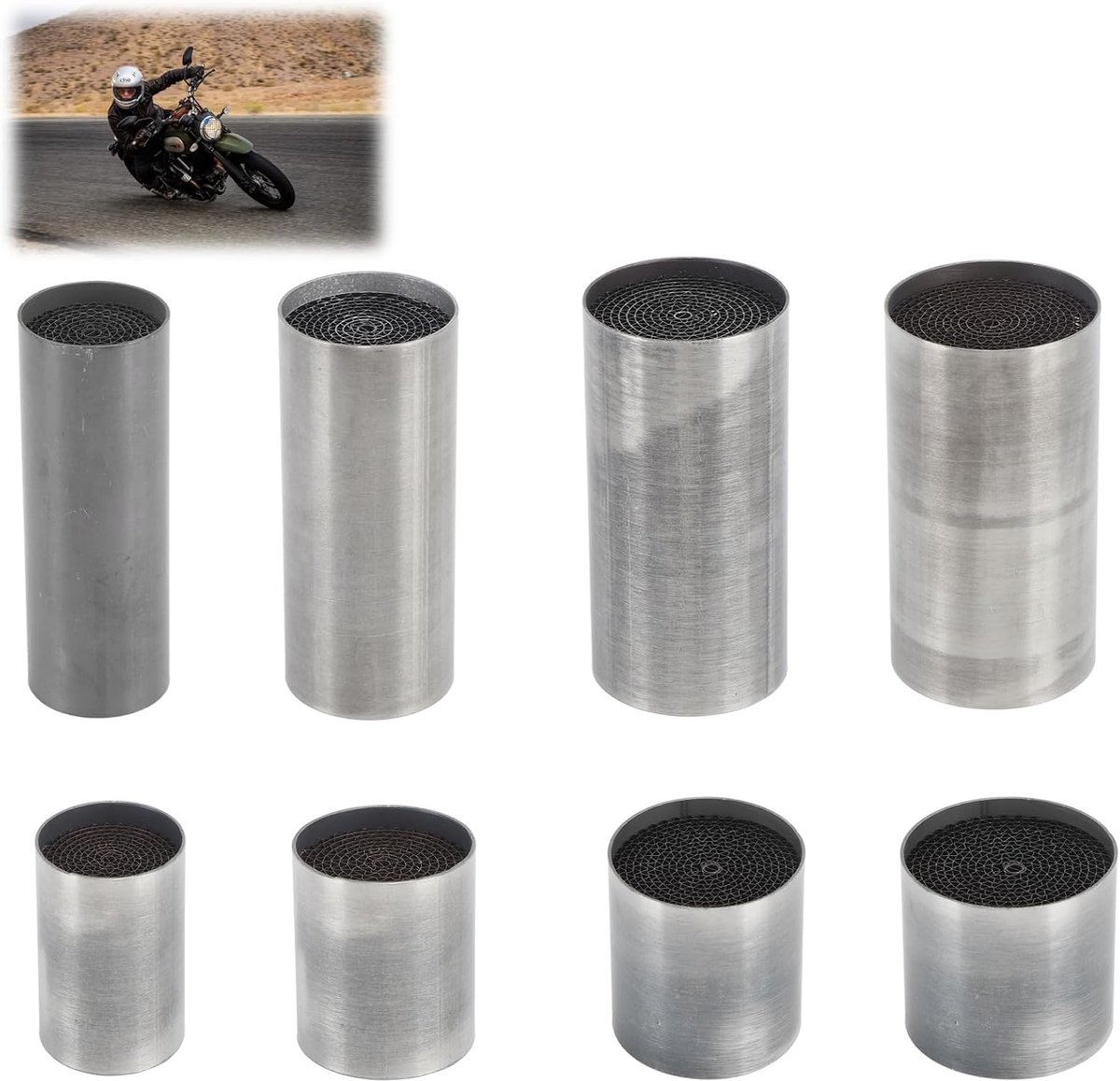 Link Pipe Universaal Zwaar Duty RVS Motorfiets Uitlaatpijp Katalysator (48 * 50mm)