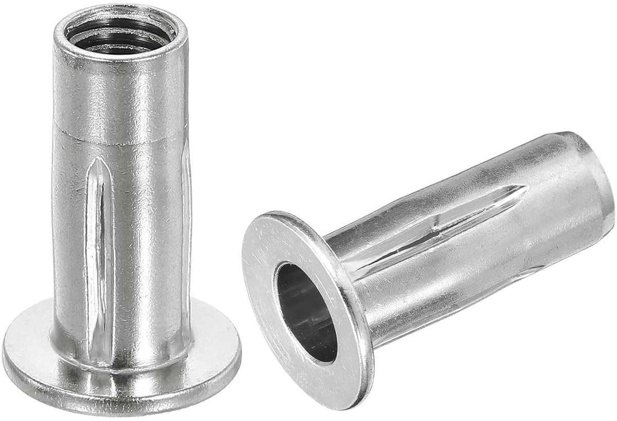 Klinkmoeren multi-grip, 10 stuks platte kopmoeren met voorgevormde schacht van roestvrij staal 304 Plus voor industriële bouw
