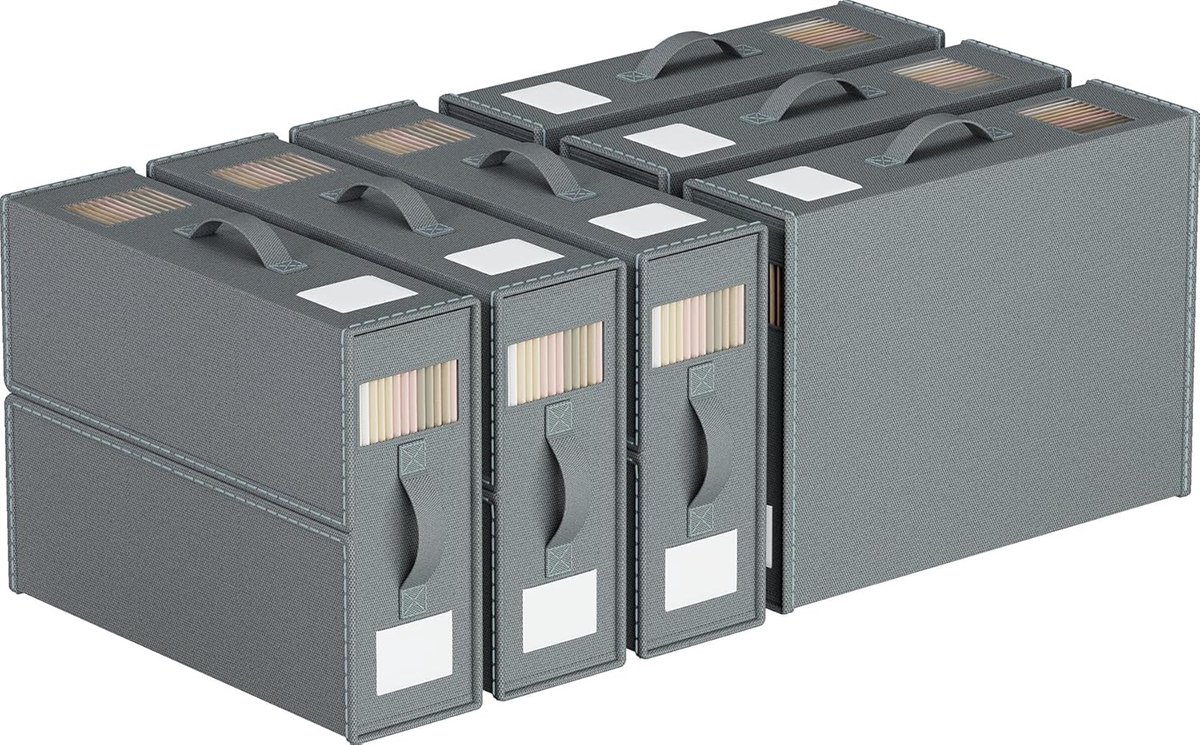 Opbergdoos voor Lakens 6 Stuks, Beddenlakenorganizer en Opslag, Bedding Storage Box, Lakenset Organizer met Rits voor Queensize of Kingsize Lakens, Donkergrijs
