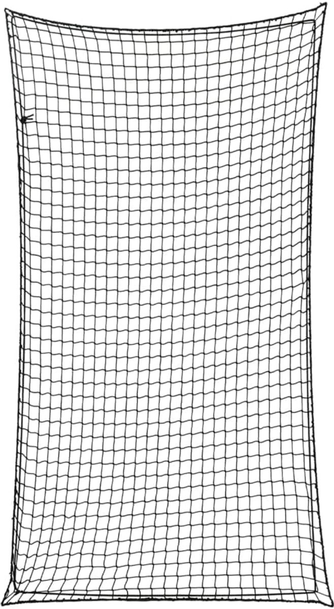 Aanhangernet, aanhangernet, afdeknet met rubberen touw voor aanhanger, transportnet, ladingveiligheidsnet, bagagenet, zwart, 3 x 1,65 m, PP