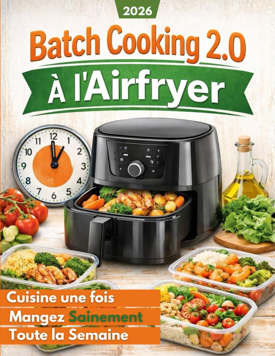 Cooking 2.0 [à l’Air Fryer] : Cuisine Une Fois, le Plus Rapidement et Facilement Possible, et Mangez Sainement Toute la Semaine Grâce à la Friteuse à Air