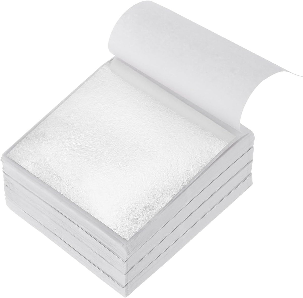 400 stuks gouden bladeren, 3,5 inch x 8,5 cm, bladgoud voor handwerk, fotolijsten, sculptuur, nagels en doe-het-zelf kunstdecoratie, zilver