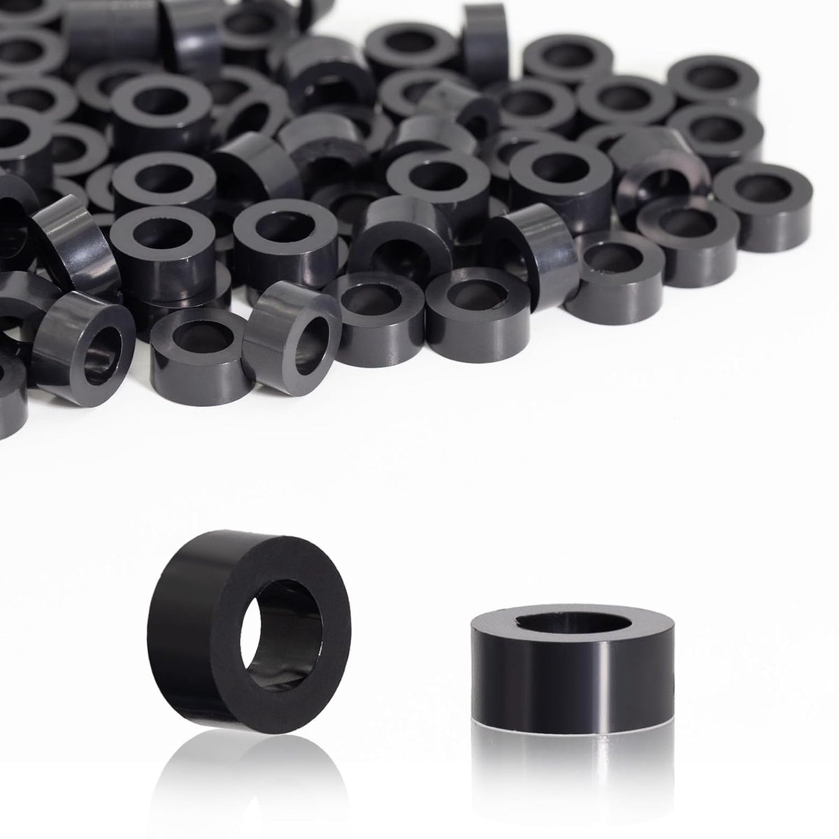 Set van 100 kunststof afstandhouders M6-11 × 8 mm Nylon ABS rondellen Rubber Afstandhouders Isolatie Rondellen