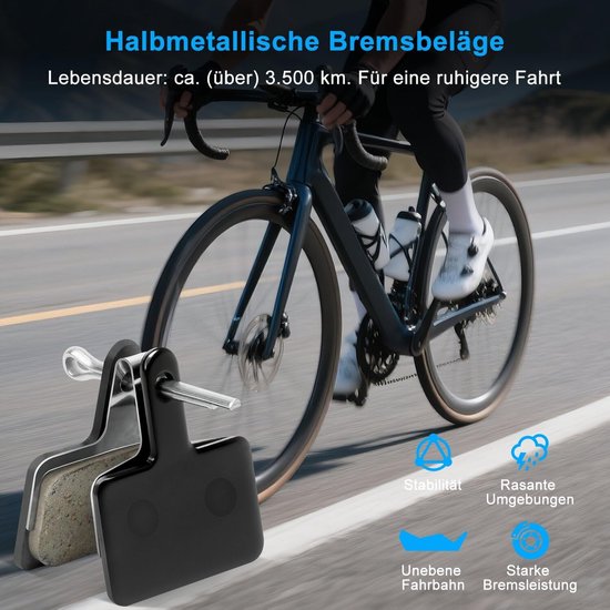fiets voor Shimano remblokken B01S B03S B05S Resin Deore XT MT200 UM-8VR0a 4 paar fietsremblokken schijfremblokken voor Tektro remblokken E10.11 Auriga — afbeelding 2
