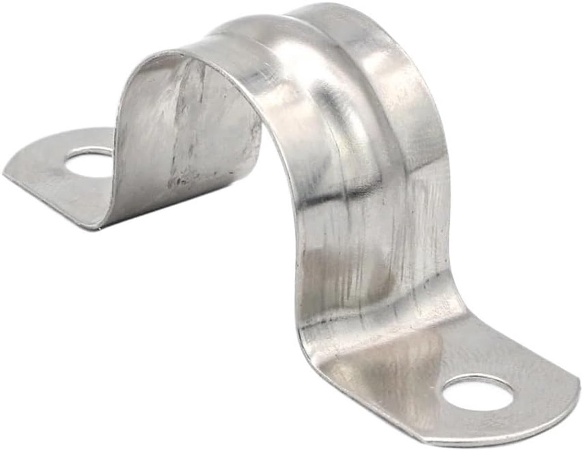 Buisklemmen 5-100mm roestvrij staal twee gaten riem buisklem waterleiding loodgieterszadelklemmen(M80 2pcs)