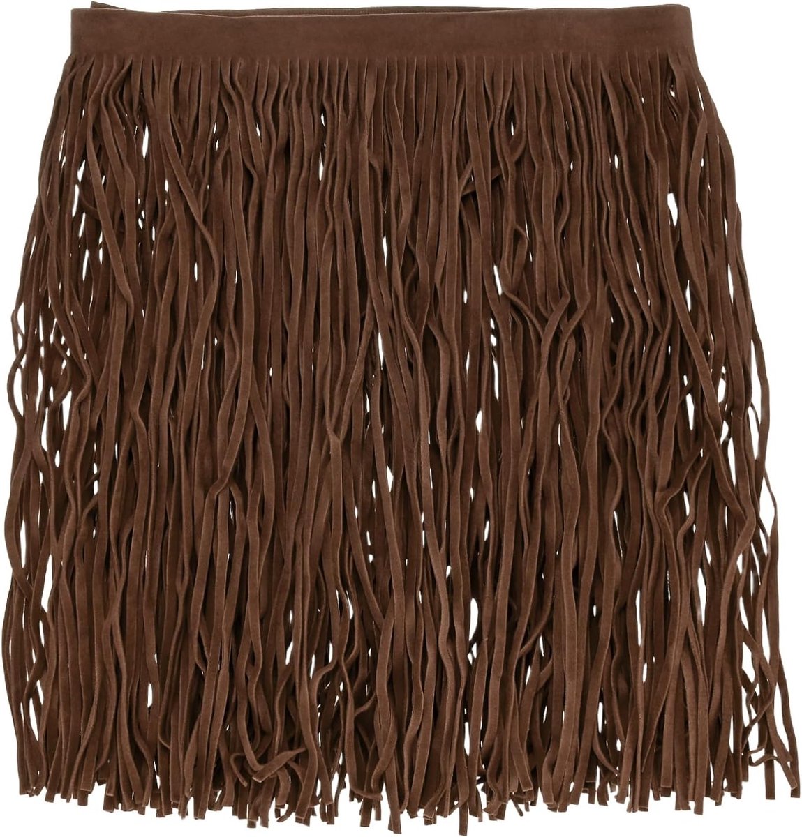 METERXITY PU Lederen Franje Trim, 1 Yard 9,8 Inch Donkerbruin Dubbelzijdig Suede Kwastje Naaien Trim voor DIY Ambacht/Naaien Jurk Kostuum/Tassen Schoen Decoratie, Franje Kwastje