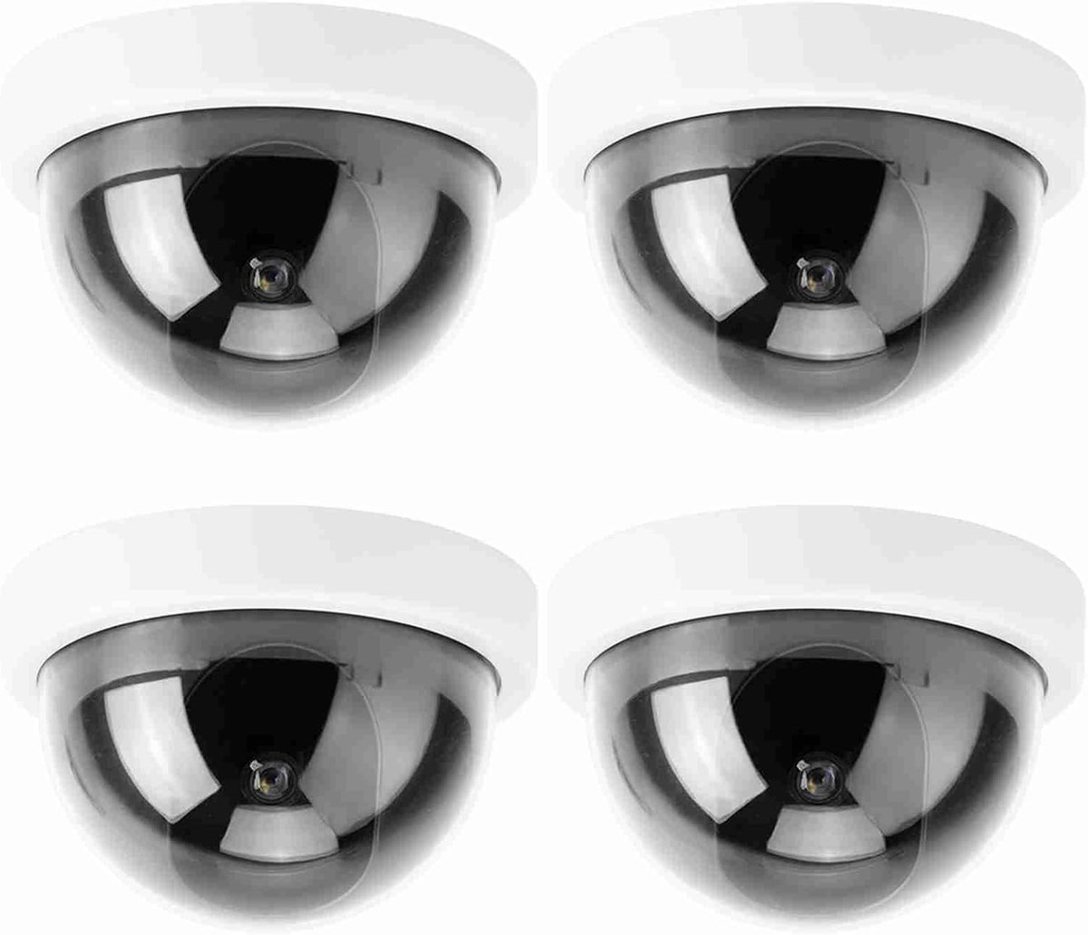 Fake beveiligingscamera 360 graden rotatie - 4 stuks dummy camera met flitslicht - SnelShoppen