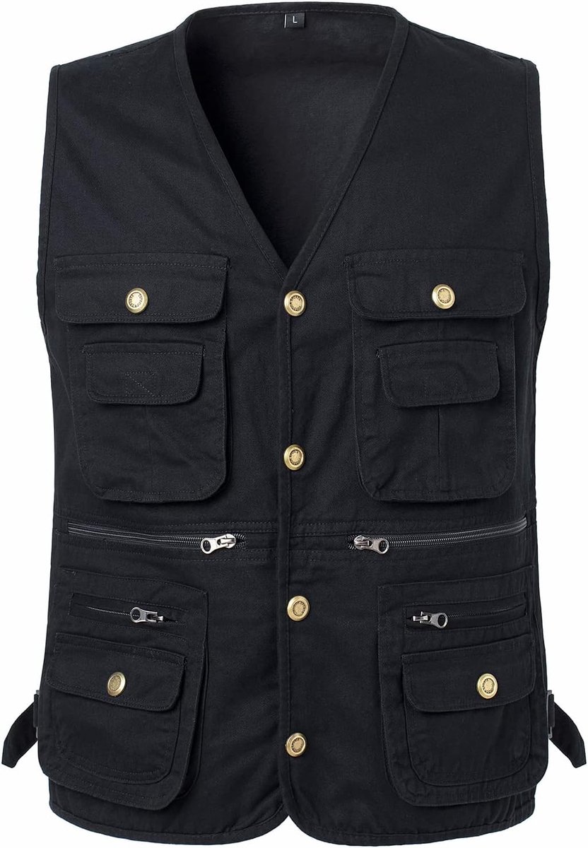 Casual Vissen Vest Lichtgewicht Ademend Fotografie Vest Outdoor Multi Pocket Utility Gilet Safari Wandelen Reizen Vest Tops Katoen Mouwloos Jas