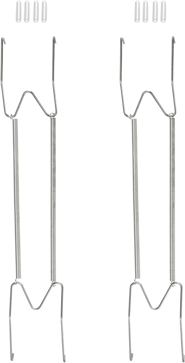 2 stuks plaatbeugels, 40,6 cm W, type roestvrij staal, onzichtbaar, wandplaat voor decoratieve borden, zilver