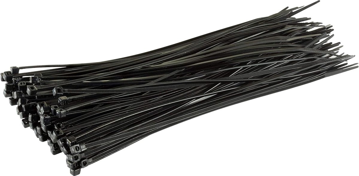 Kabelbinders Zwart - 100 stuks - 150 mm x 3,6 mm - Klein formaat - UV-bestendige set