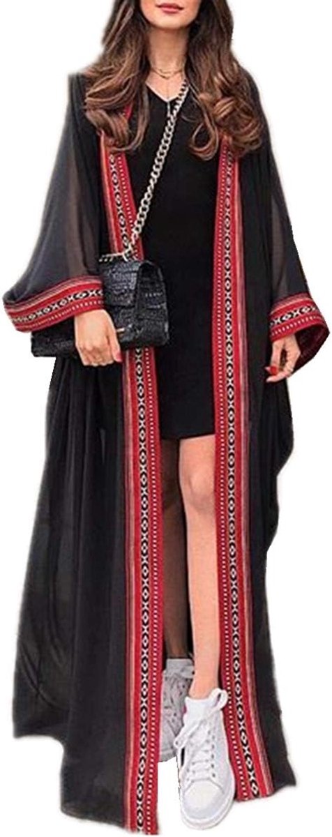 Lange Kaftan Bohemian Strand Kimono Badpak Cover Up Plus Size Jurk voor Vrouwen