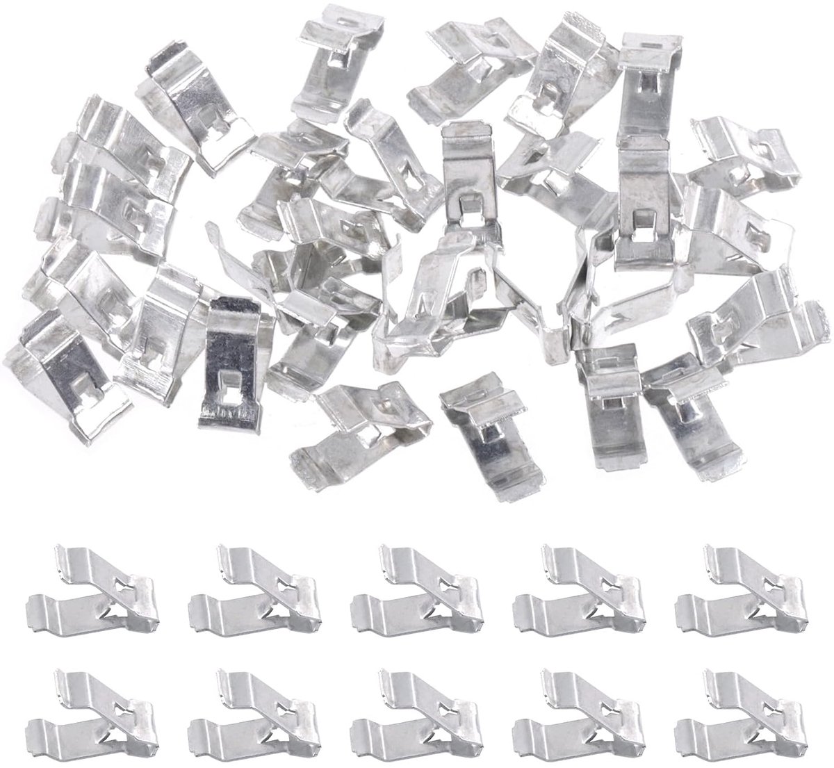 30pcs 15.3mm Auto U-Clip Metal Trim Panel Spring Clip Kit, Universele Trim Moulding Clips, Body Fastener Clips voor Dash Door Panel Interior, Compatibel met de meeste auto's