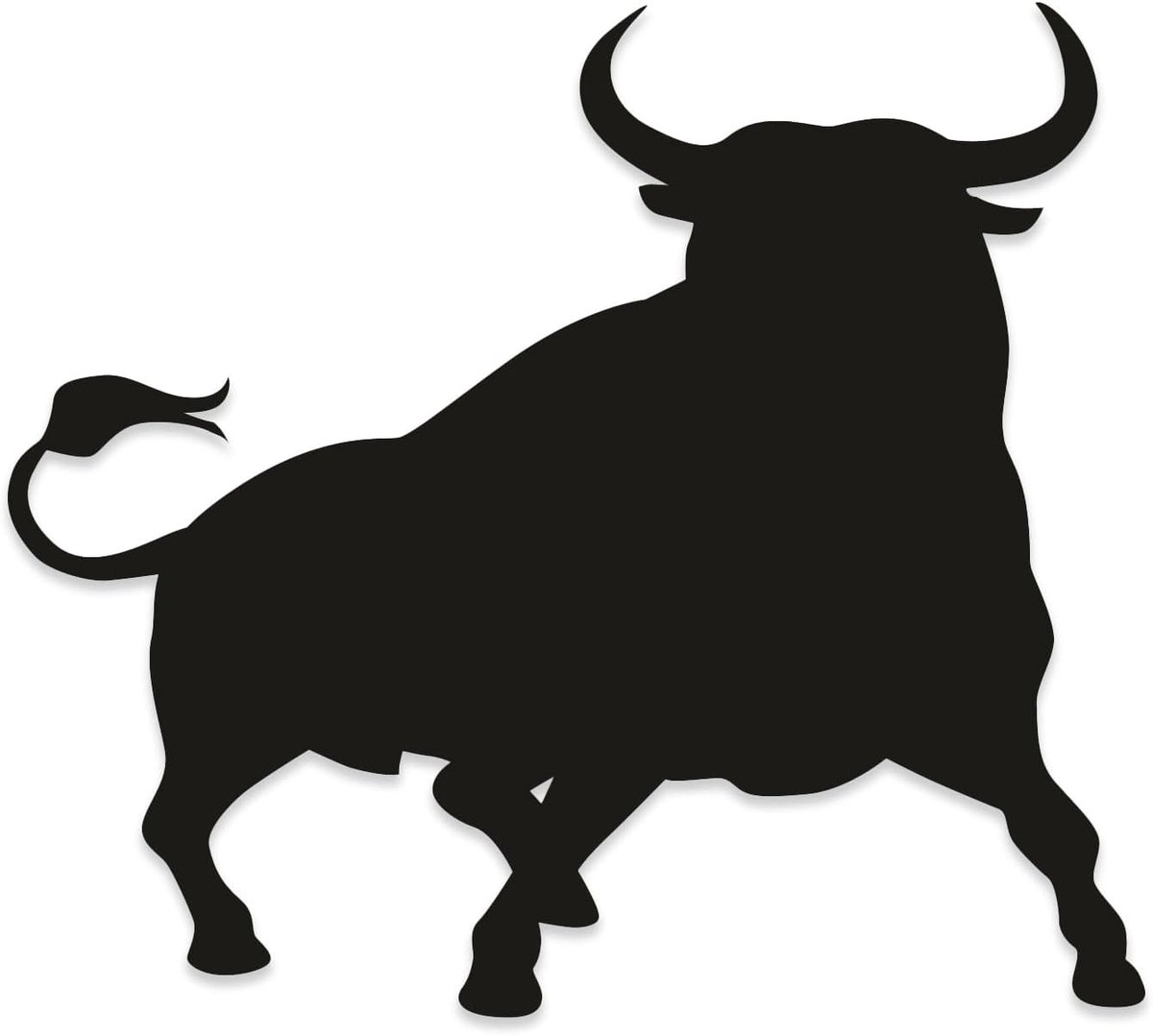 Barcelona, Mallorca, 1 sticker Stier rechts, 11 x 10 cm groot, EL Toro, autosticker, camper notebook, laptop, Spanje Espana, Bulle, uv-bestendig en weerbestendig