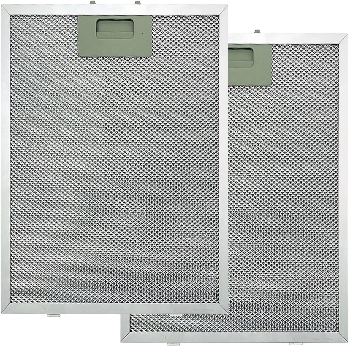 2 stuks metalen vetfilter voor afzuigkappen, afzuigkapfilter, olie- en gasafscheiderzeef, keukenaccessoires van aluminium, universeel voor keukenafzuigkappen, vervangfilter (305 * 267 mm)
