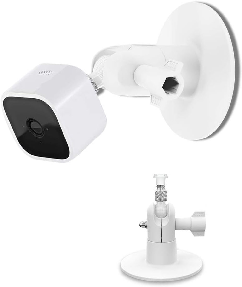 Mini Wall Mount, Wall Mount Kit voor Blink Mini zonder schroeven en VHB Stick On - Eenvoudig te installeren, geen gereedschap nodig, geen boren, sterke Adheasive Mount (wit 1Pack)
