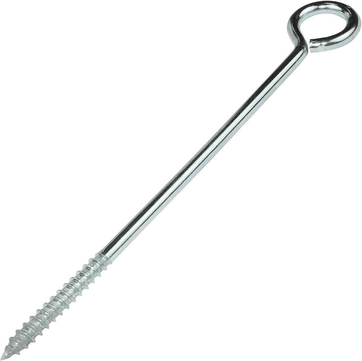 Haken om in te schroeven Ø6x140 mm | oogschroef zelfdoornend gesloten | van staal | kleur zilver
