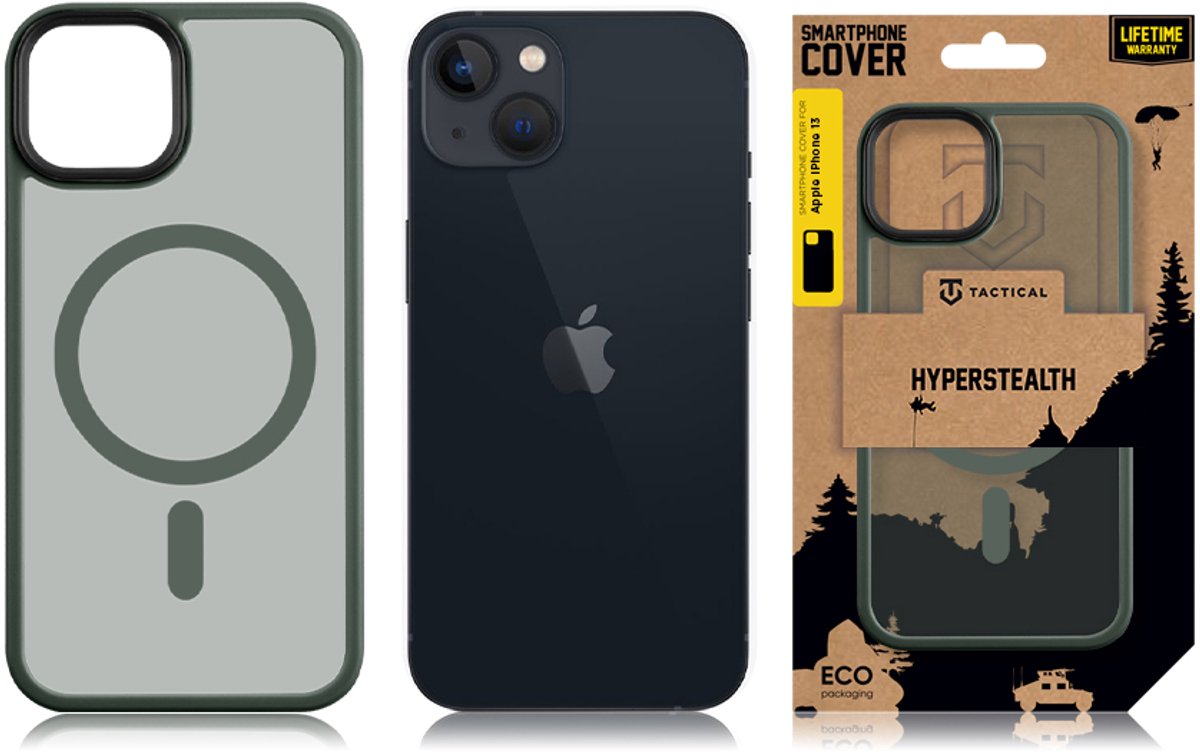 Tactical MagForce hoesje - Geschikt voor iPhone 13 Mini - Forest Green