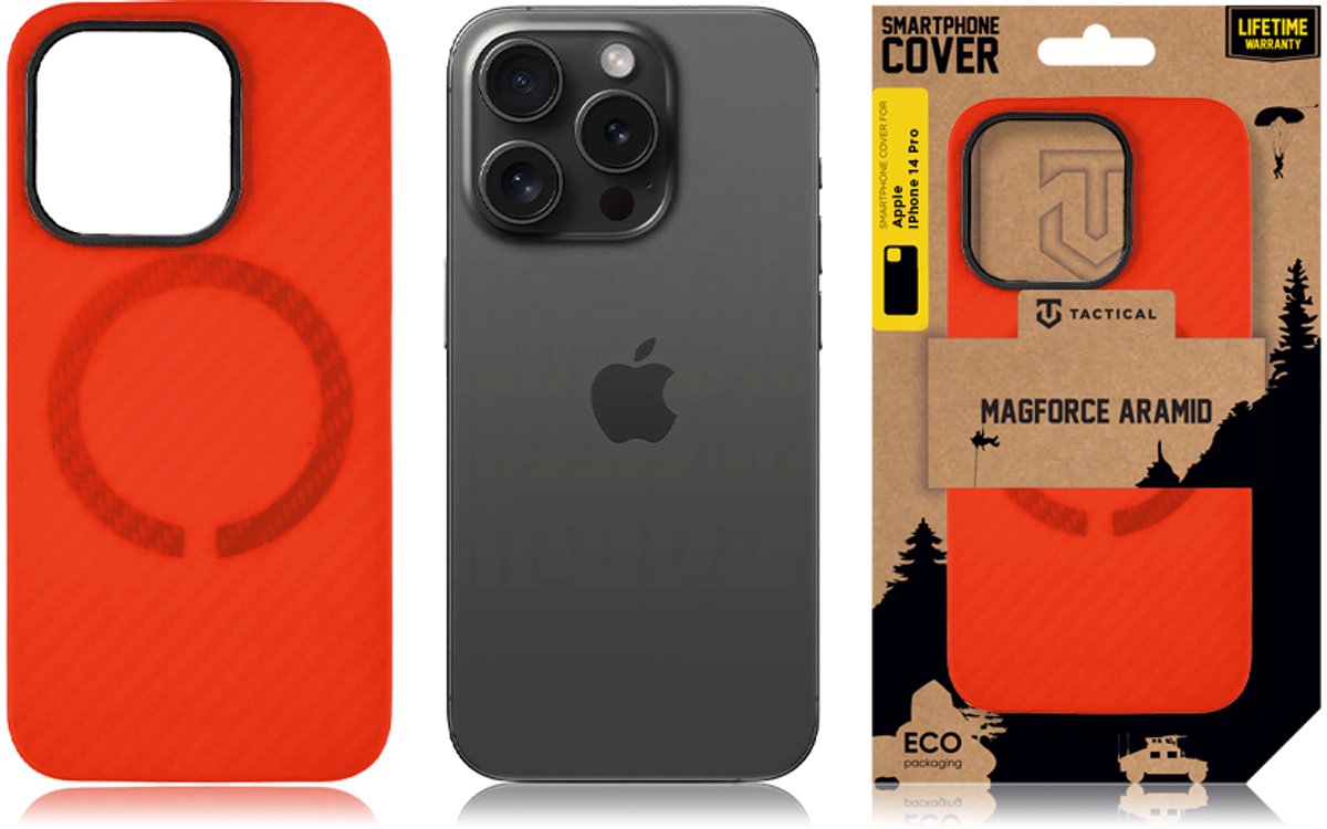 Tactical MagForce hoesje - Geschikt voor iPhone 14 Pro - Bloody Mary