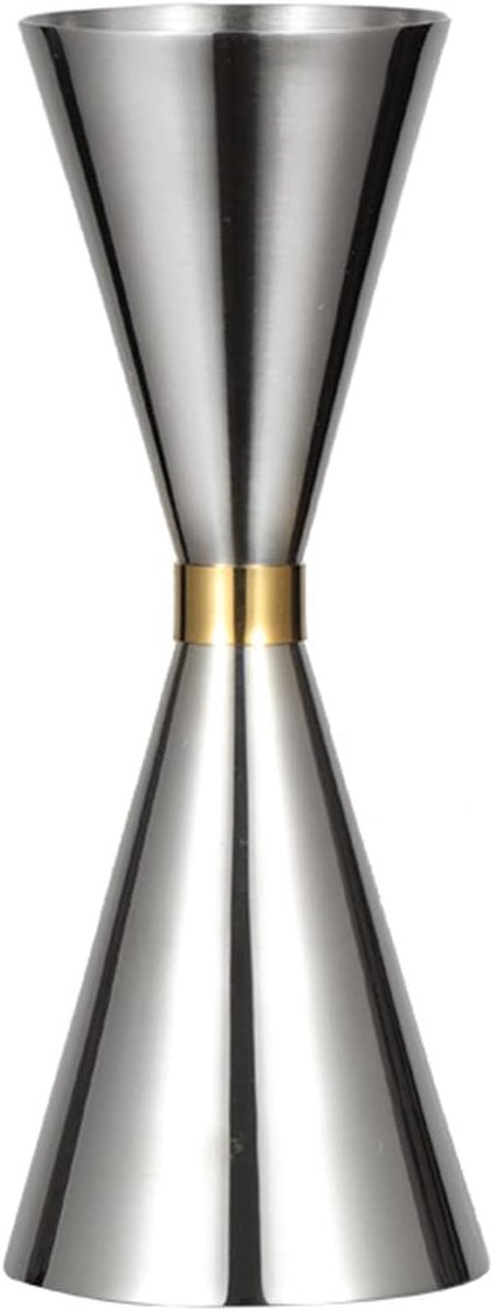 SnelShoppen - RVS Cocktail Maatbeker met Ingebouwde Cocktailweegschaal - Cocktailmeter voor Barmannen (30/60ml) - Dubbelzijdig, Elegant Ontwerp, Perfe