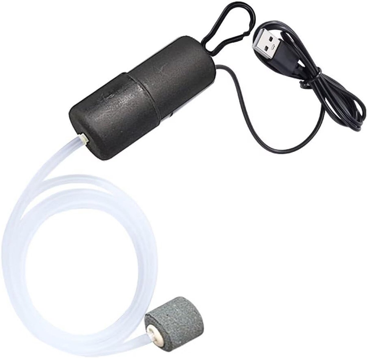 Luchtpomp Mini USB Fish Tank Luchtbeluchter Pomp Aquarium Accessoires Draagbare Zuurstof Bubbler met Air Stone