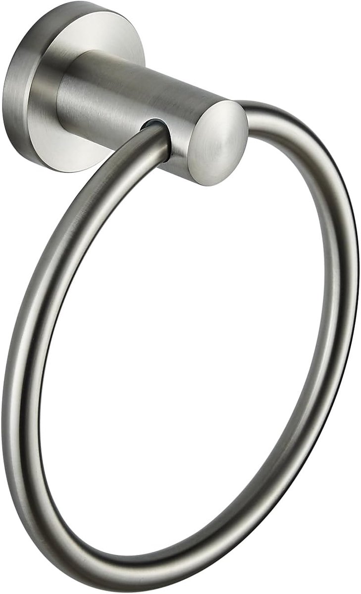 Handdoekring Geborsteld, 304 Roestvrij Staal Handdoekhouder Ring, Handdoekring voor Wandmontage voor Badkamer
