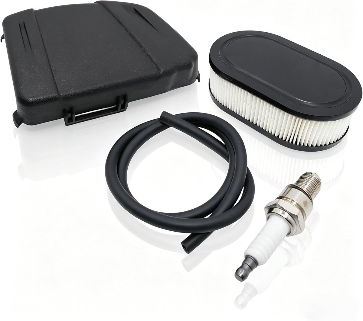 594575 Luchtfilter Afdekkingsset, Luchtfilterafdekking met Bougie Brandstofleidingsset Vervanging voor Briggs Stratton 798452 650EXI 675EXI 675IS Gastuinmotor