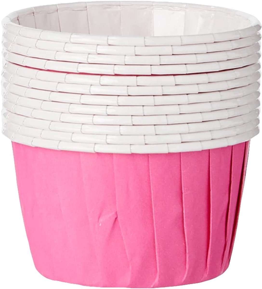 with Love Hot Pink Bakvormpjes, Cupcake gevallen, vetvrije bakgevallen, Hot Pink - Pack van 12