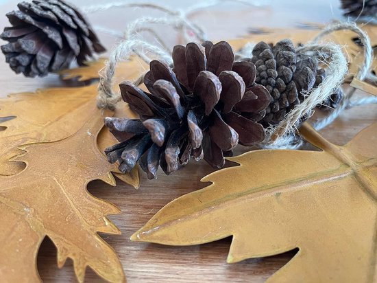 khevga Metalen hangers decoratieve hanger herfstdecoratie om op te hangen herfstblad in set van 4 — afbeelding 4