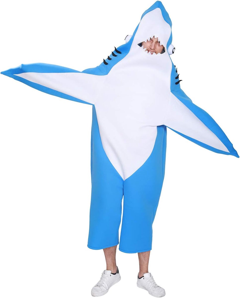 unisex haai kostuum - Excentrieke carnavalskostuums - Halloween feest, carnaval, vastenavond, dierenkostuum voor volwassenen, heren, dames