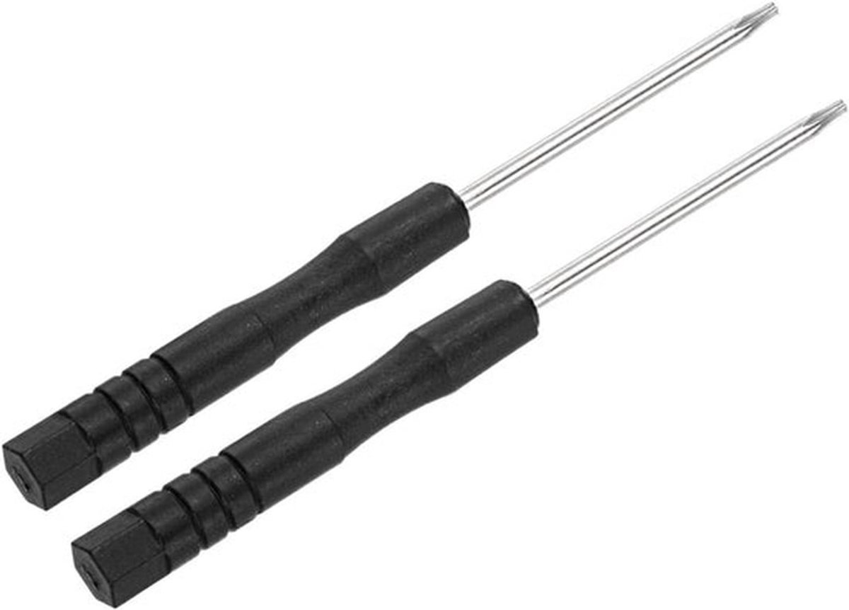 SnelShoppen - Mini Torx Schroevendraaier T6 - 80mm - Carbon Staal - 2 Stuks - Antislip Handvat - Voor Brillen, Horloges, Laptops, Elektronica en Meer