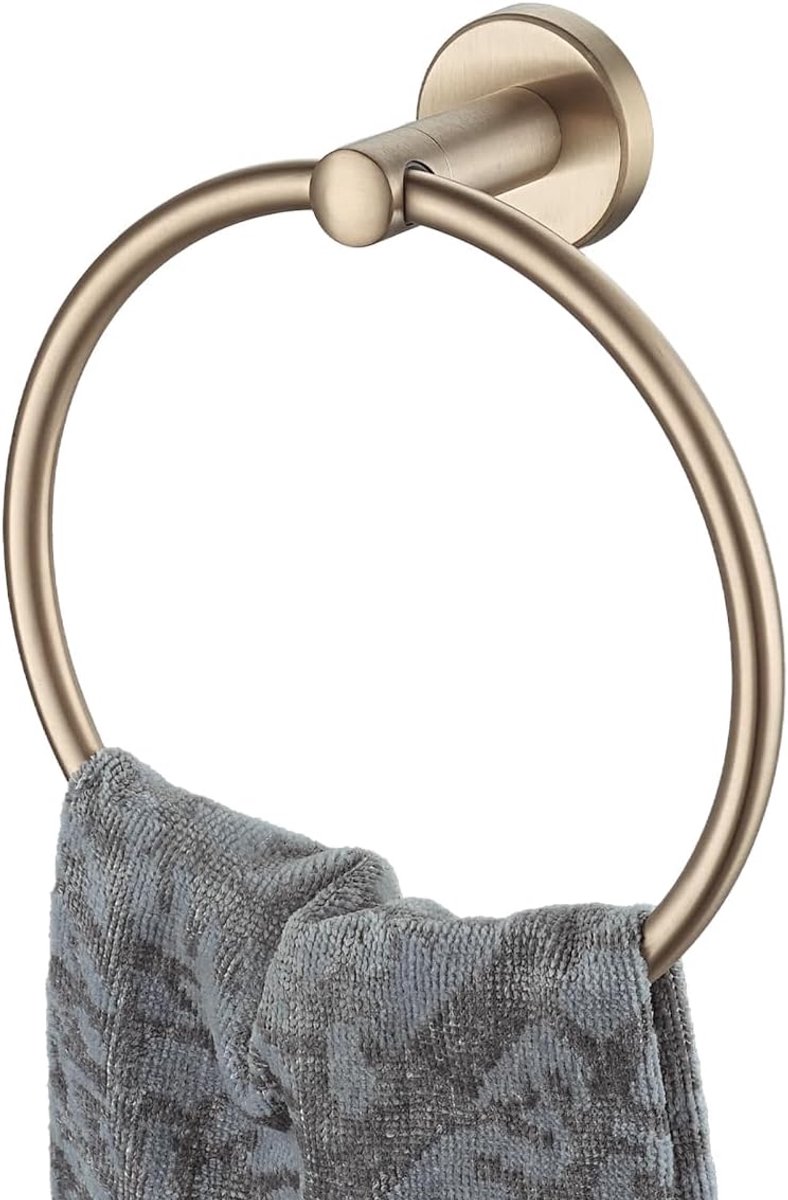 Handdoekring Champagne Brons, 304 roestvrijstalen handdoekhouder voor badkamer wandmontage, TR130-CB