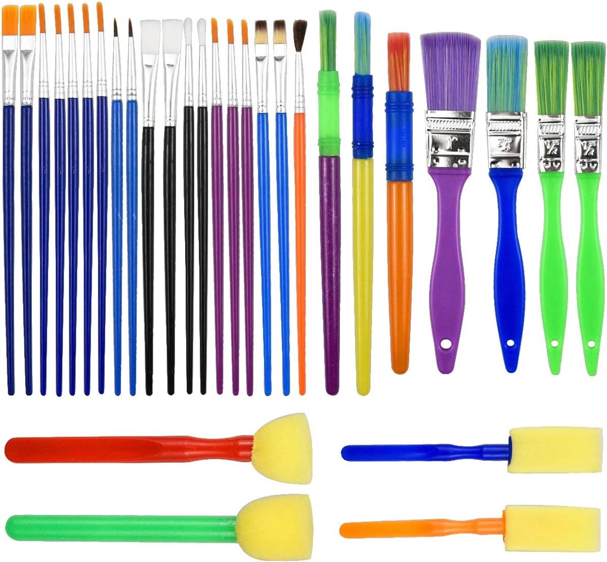 Penselen voor kinderen en baby's, penselen van schuimstof, schilderset, spons borstel voor beginners, schilderkunst