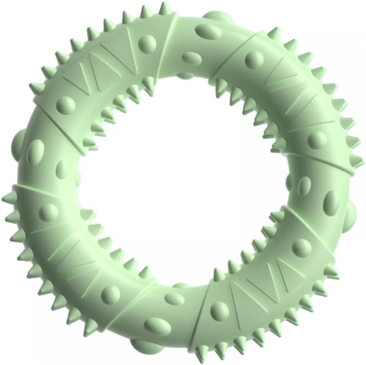 Hondenspeelgoed, rubber, kauwring, ø 12 cm, leuke ring, stabiele speelse tandverzorgingsring, speelgoed voor puppytanden