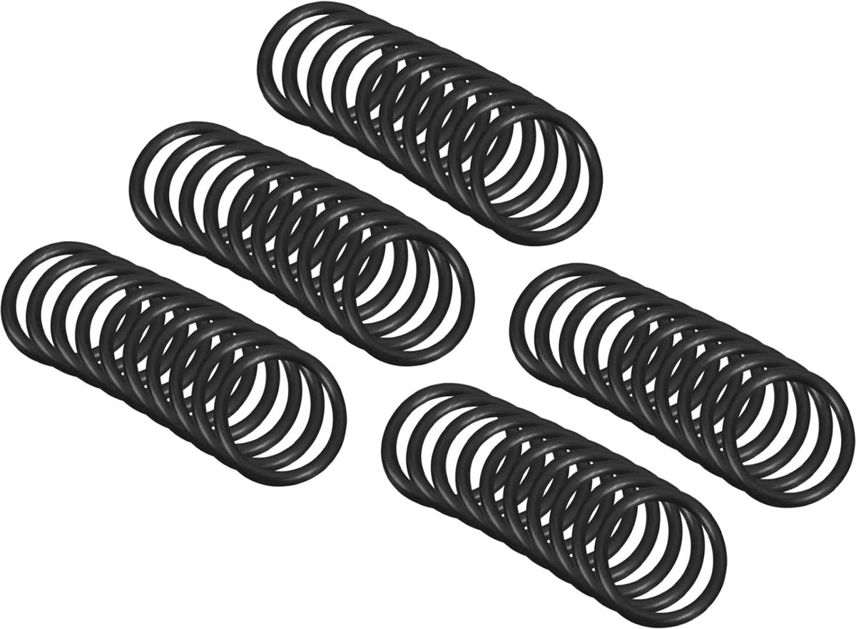 19 mm x 15 mm x 2 mm nitril rubberen afdichtingen x 50 stuks ronde afdichting voor waterkraan loodgieterswerk reparatie afdichting verbinding [zwart]