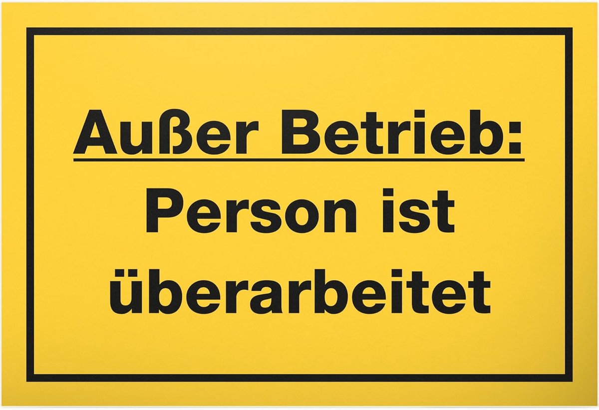 Bord van buitenbedrijf herzien – bord 30 x 20 cm – spreukenbord grappige spreuk deurbordje verjaardagscadeau wanddecoratie - collega's vrienden cadeau-idee decoratief cadeau