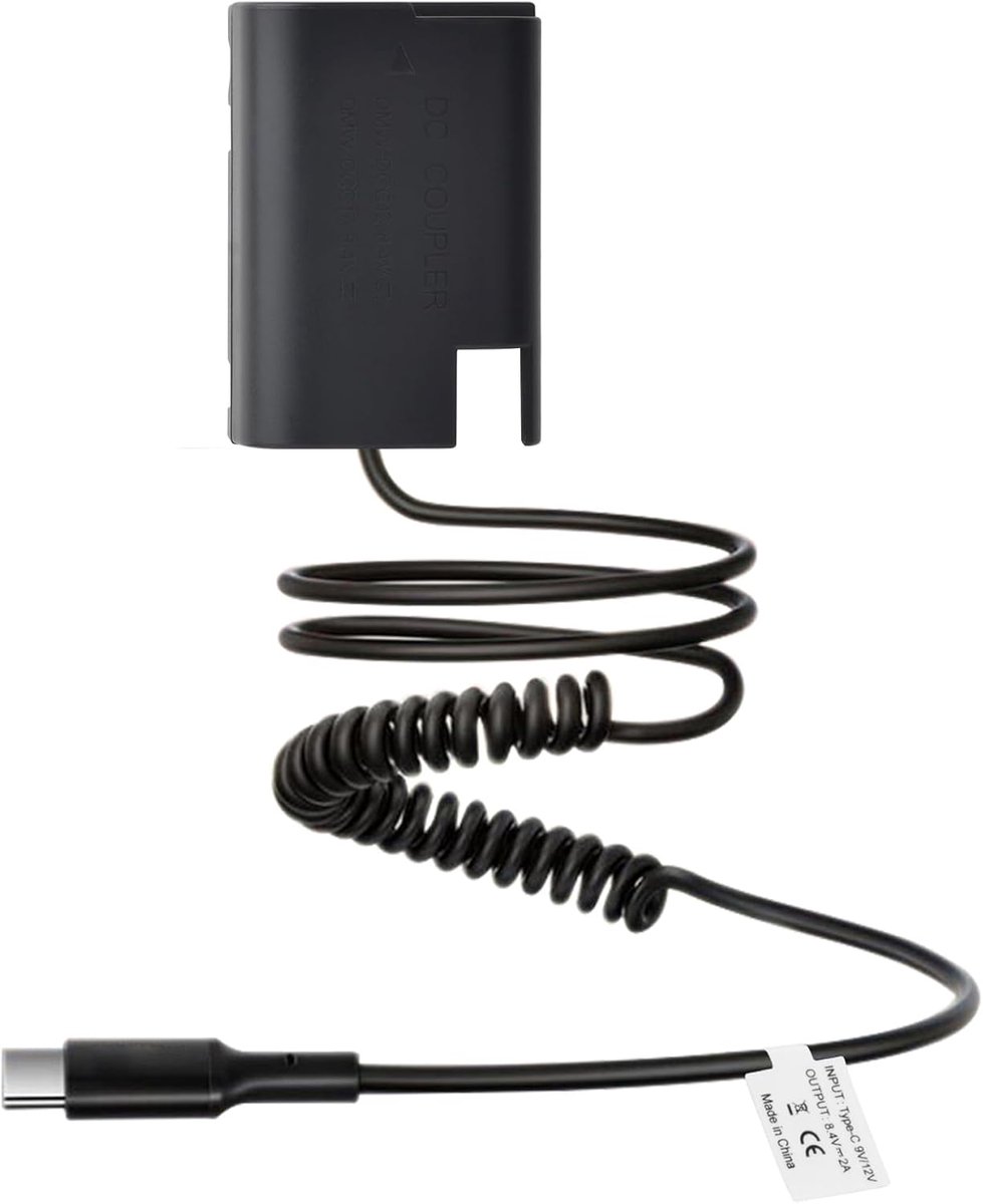 Dummy accu voor Panasonic Lumix DC-S5, S5II, S5 IIX, S9, G9, DC-G9 II, GH5 II, GH6
