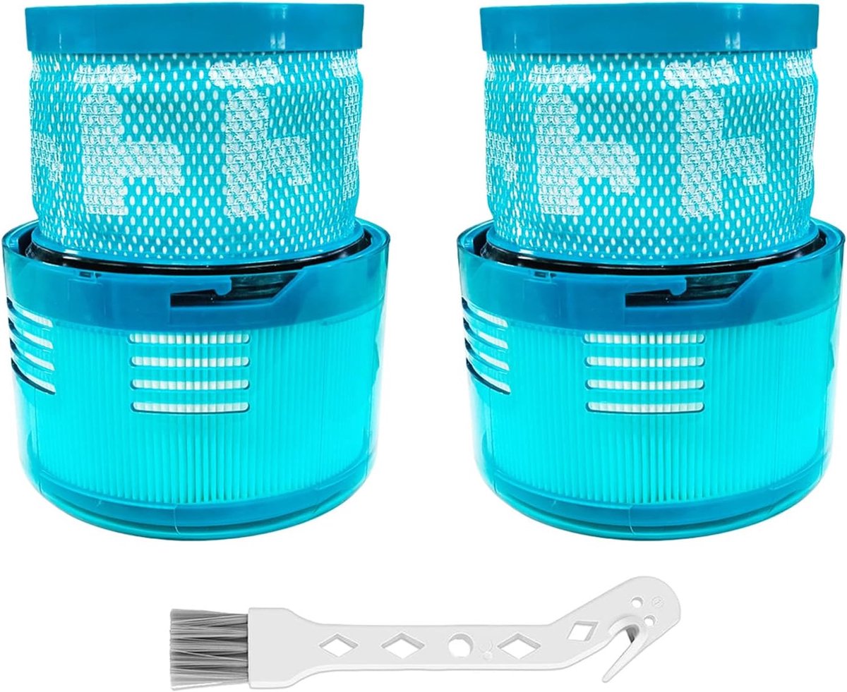 2 stuks Gen5detect HEPA-vervangingsfilter compatibel met Dyson Gen5detect Absolute draadloze stofzuiger, wasbare vervangingsdelen Hepa-filter accessoires, met reinigingsborstel