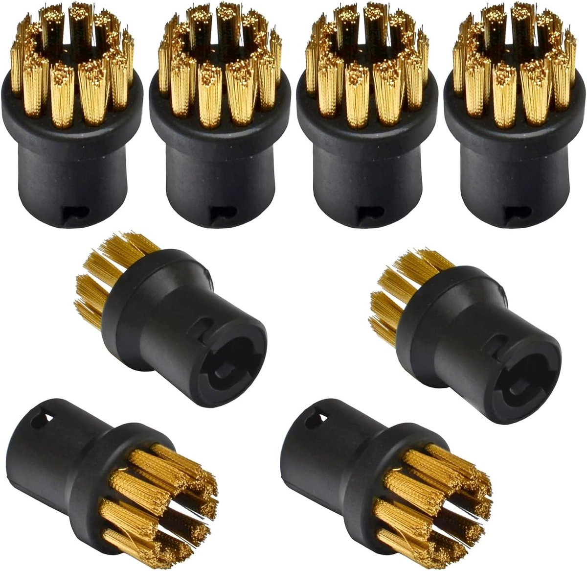 8er-set Messing Draad Stoomreinigingsborstels - Accessoires voor Stoomreinigers Gleufsproeiers Borstels, Sproeier Ronde Borstels, voor Stoomreiniger SC1 SC2 SC3 SC4 SC5 SC7 CTK10 CTK20