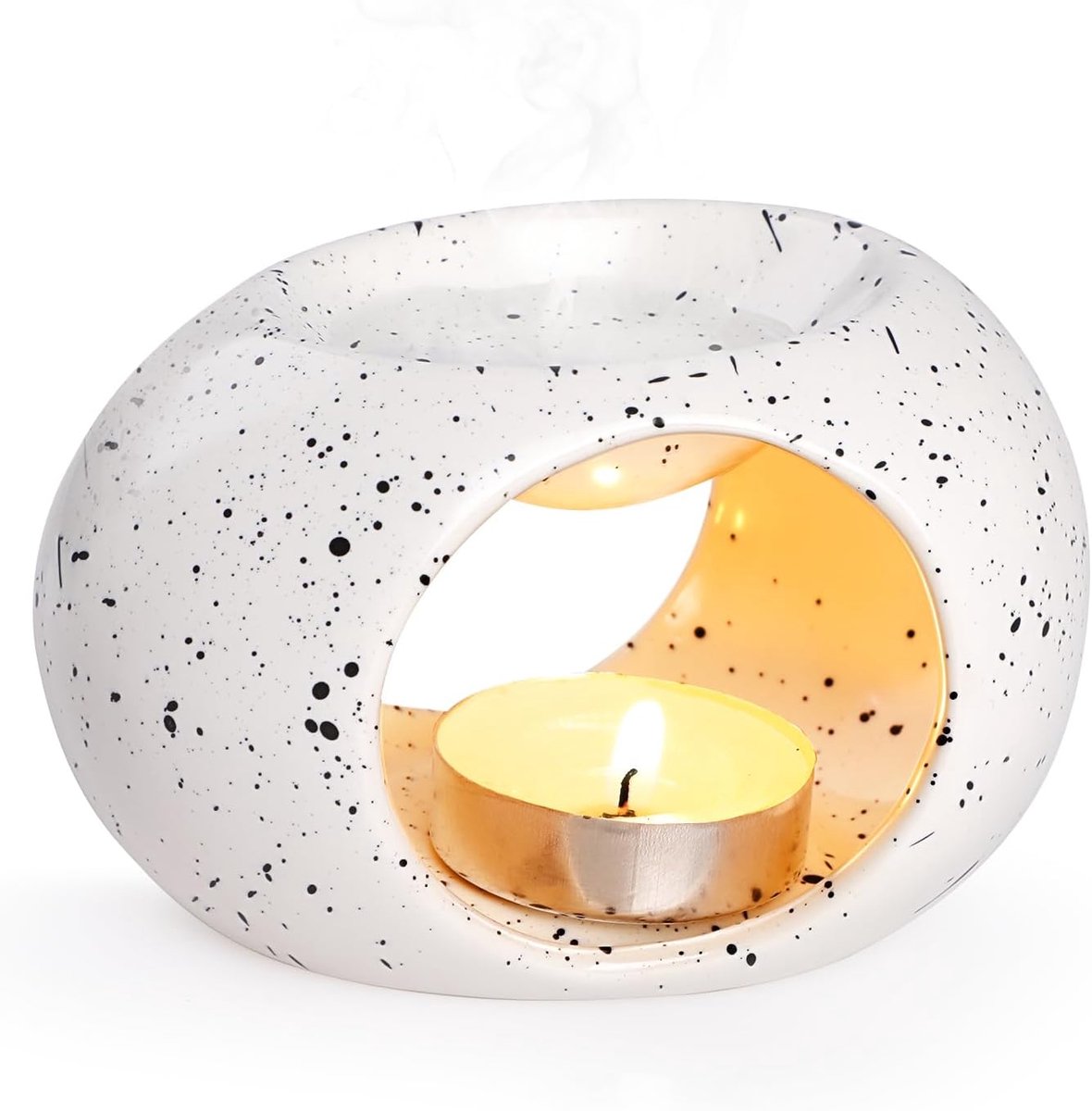Wax Melt Brander Zwart & Wit Wax brander Keramische Olie Branders Diverse Wax Warmer Aromatherapie Houder Kaars Geurende Diffuser Thuis Slaapkamer Decor