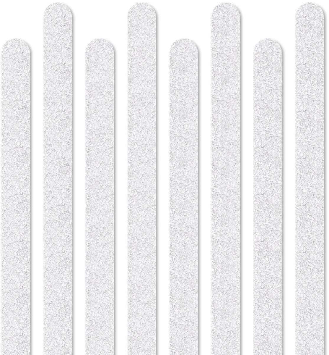 Antislip strips 8 stk. 45x2cm transparant voor trappen, douche, badkuip - zelfklevend; blote voetvriendelijk glijklasse R9 volgens DIN 51130; anti-slip tape