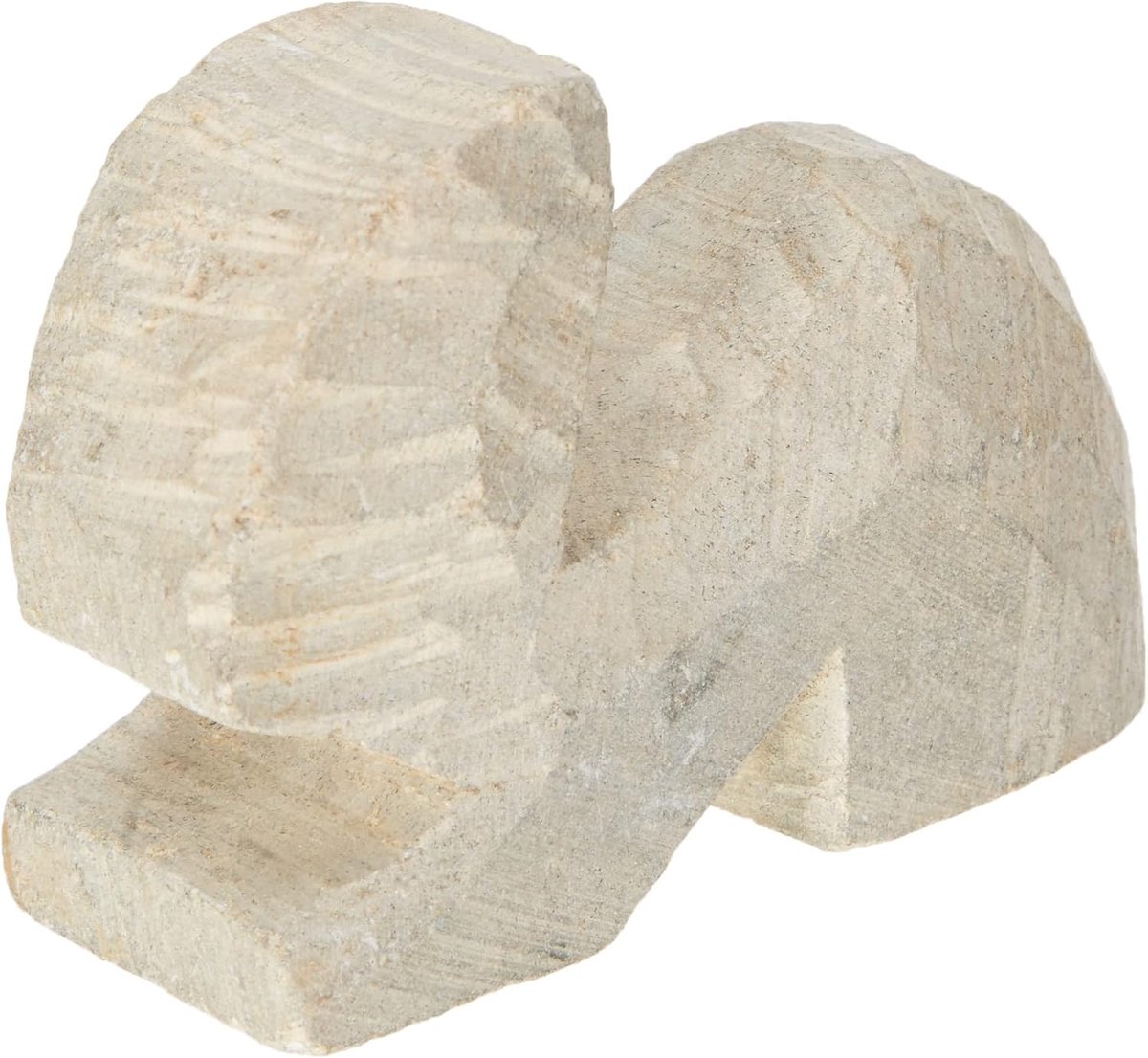 79425 - speksteen onbewerkte haas, geprefabriceerd figuur van speksteen, ca. 10 cm groot, voor het bewerken met rasp en vijl, ook ideaal voor kinderen