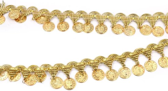 10 Yards Muntvorm Pailletten Kwastje Trim 1,57 Inch Breedte Franje Kant Dans Jurk Riem Ketting DIY Kleding Lint (Goud) — afbeelding 3
